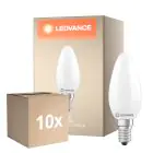 Confezione Multipack 10x Ledvance Classic LED E14 Candela Ghiaccio 5.9W 806lm - 827 Bianco Molto Caldo | Dimmerabile - Sostitutiva 60W