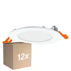 Confezione Multipack 12x Osram Downlight LED Recess Slim Bianca 8W 550lm 110D - 830 Luce Calda -  | Ritaglio 120mm - IP20