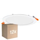 Confezione Multipack 12x Osram Downlight LED Recess Slim Bianca 22W 2000lm 110D - 830 Luce Calda -  | Ritaglio 120mm - IP20