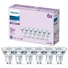 Confezione Multipack 6x Philips Faretti LED GU10 PAR16 4W 275lm 36D - 840 Bianco Freddo