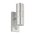 Eglo Luce Da Parete Riga 5 Acciaio Inossidabile 2W 250lm - 830 Luce Calda -  | IP44 - Sensore Di Movimento
