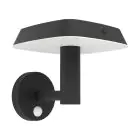 Eglo Luce Da Parete Dreoli Solar Nero 8W 970lm - 830 Luce Calda -  | IP65 - Sensore Di Movimento